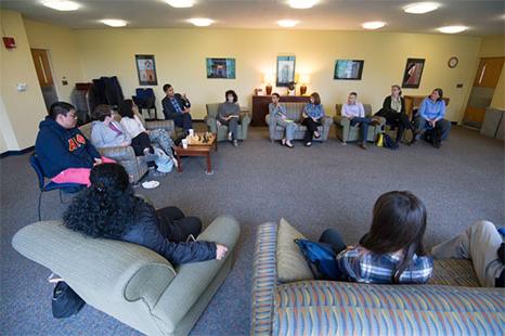 Group meeting in the Brennan Room